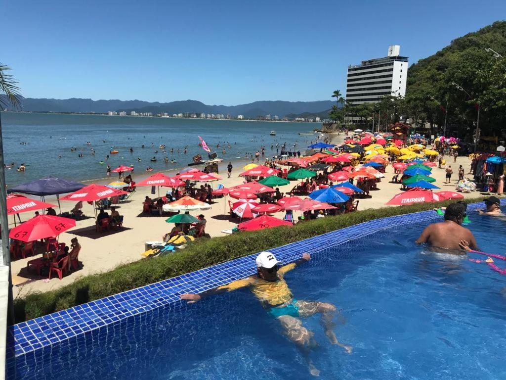 Apartamento Pe Na Areia Frente Para O Mar E Piscina Na Prainha Caraguatatuba Bagian luar foto